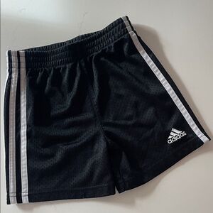 Adidas Black Shorts with White Accents